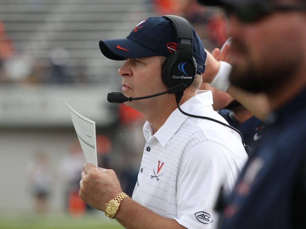 Virginia Coach Bronco Mendenhall delivered an unscheduled speech in front of the University Board of Visitors last Friday.