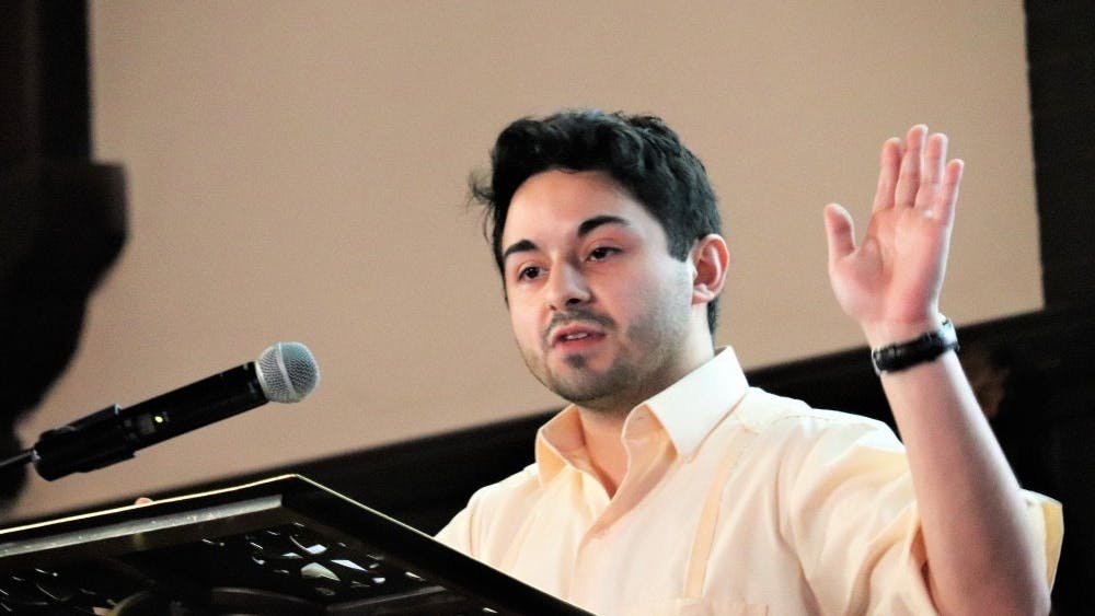 Cintron reflexionó sobre su mandato como presidente del Consejo Estudiantil en la ceremonia de transición el pasado 7 de abril.