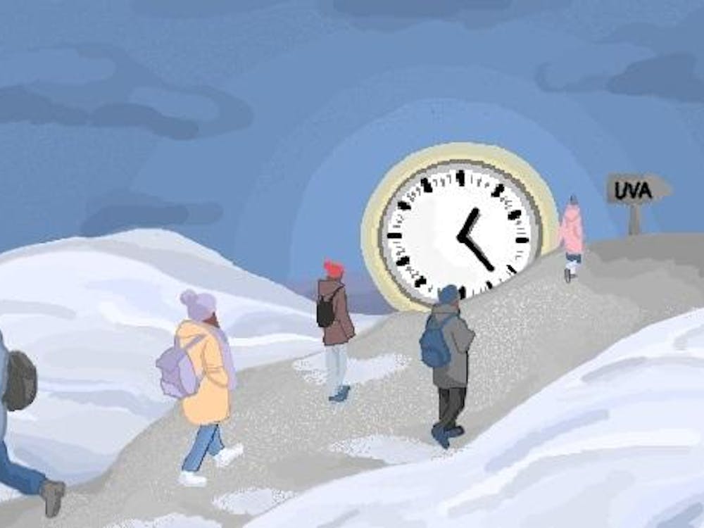 Unlike the first half of the semester, walking to class now means bundling up in a mulitlayered, marshmallow-like outfit.