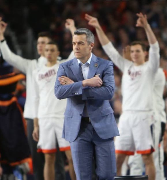 Coach Tony Bennett led the Cavaliers from a historic loss to a historic victory.