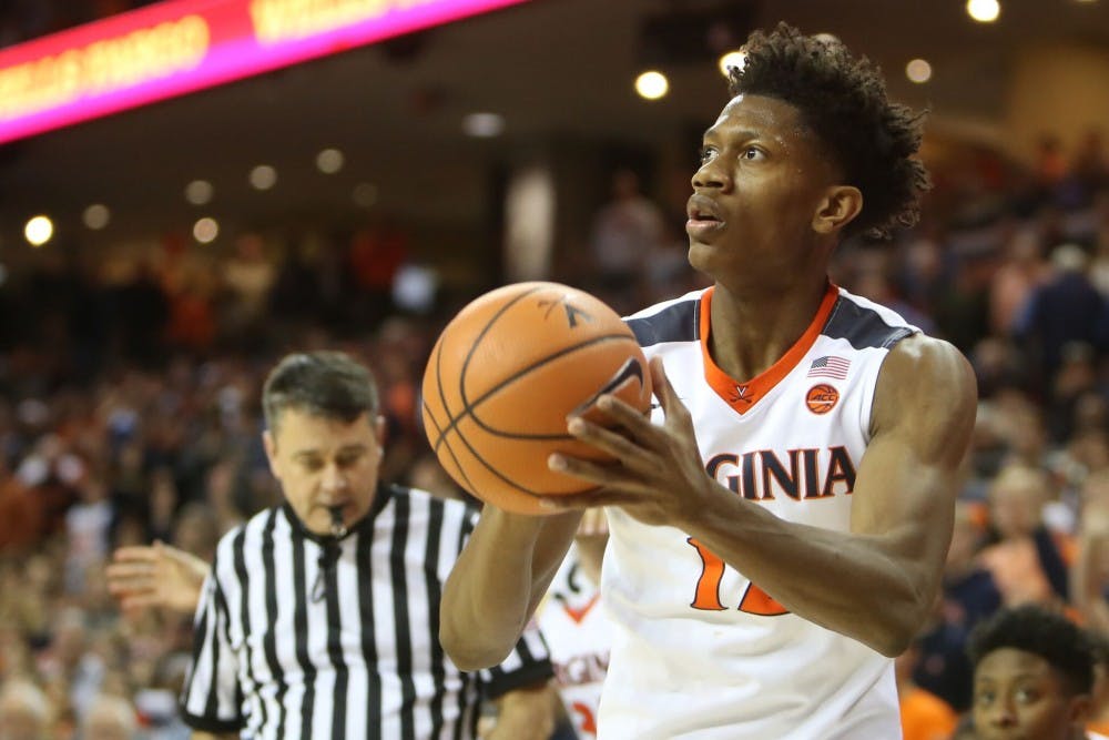 Sophomore guard De'Andre Hunter has the most NBA potential of anyone currently on the men's basketball team.
