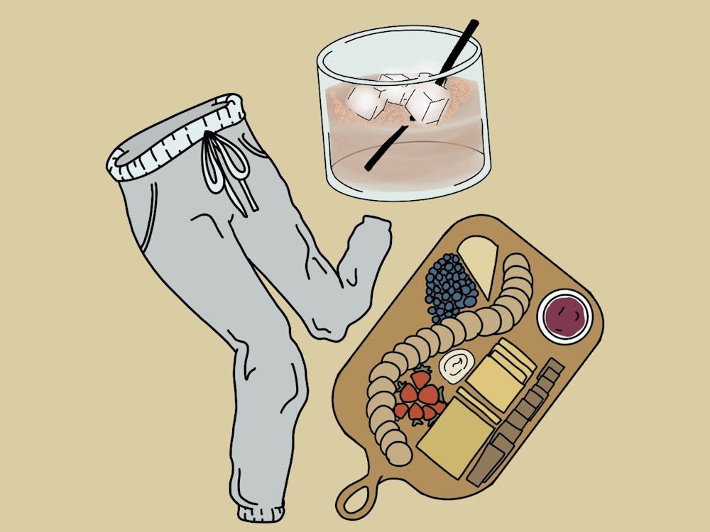 Hosting a Friendsgiving in college means that not everyone is going to arrive on time. Having a charcuterie board is a great appetizer to fill your friend’s appetites while people start trickling in.