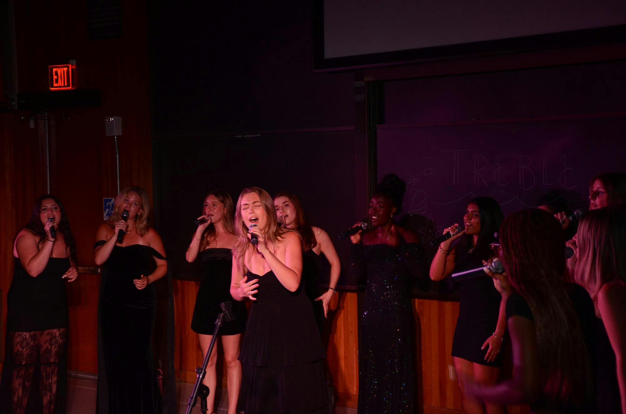 The group dynamic encompasses women across different class years and majors, all tied together by a shared love for music. 