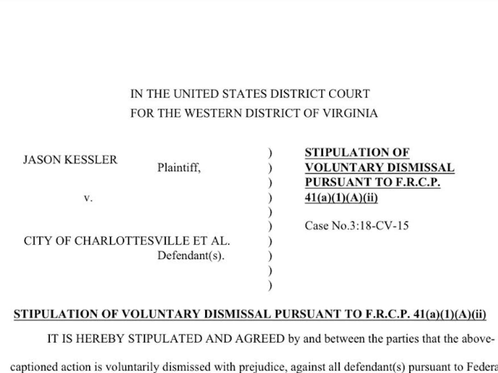 In an agreement signed by both parties and filed with the court Thursday, Kessler dropped his lawsuit against the City of Charlottesville and former City Manager Maurice Jones.