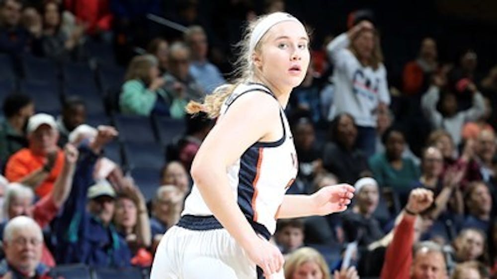 <p>Freshman guard Erica Martinsen led Virginia in scoring with 15 points on Sunday.</p>