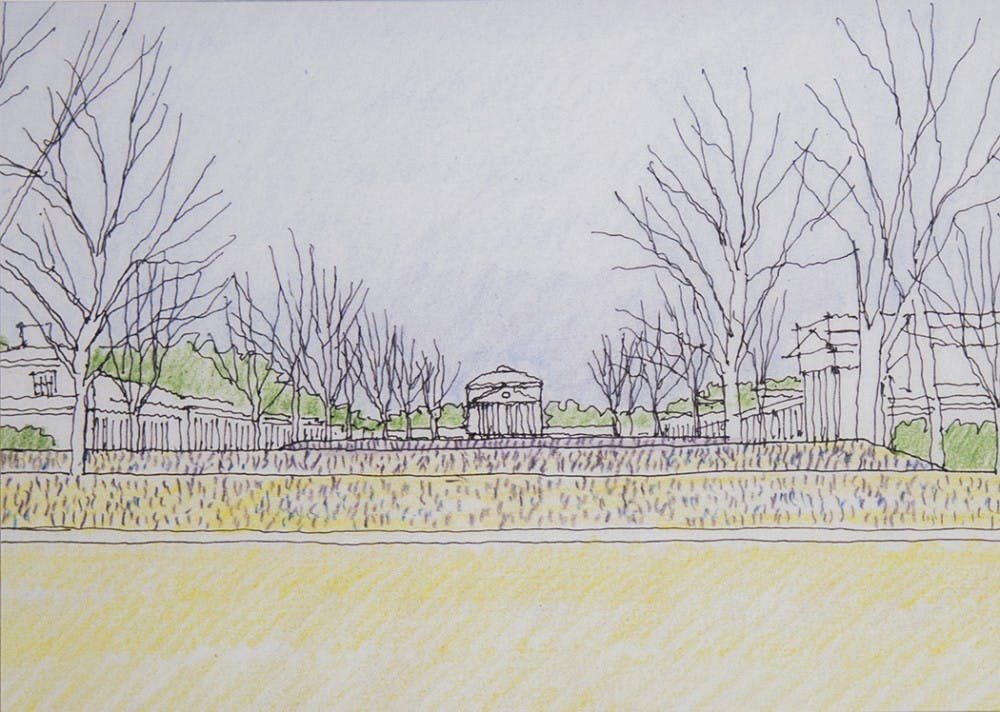 The&nbsp;“Brush Arbor / Hush Harbor"&nbsp;plan would&nbsp;involve planting flowers, such as crocuses, on the banks of the terraces of the Lawn.&nbsp;