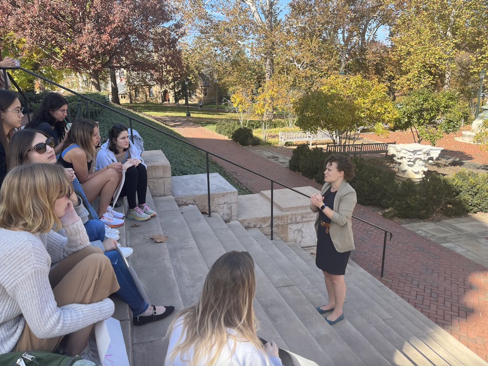 <p>Elli McGovern, PPGA President and fourth-year Batten student, welcomed students and introduced the three speakers —- Laufer, Hudson and Han Jones, director of Planned Parenthood Advocates of Virginia.</p>