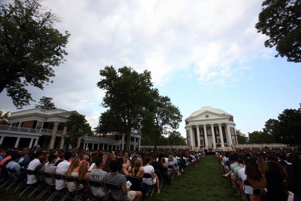<p>Students in the Class of 2021 attending Fall Convocation.&nbsp;</p>