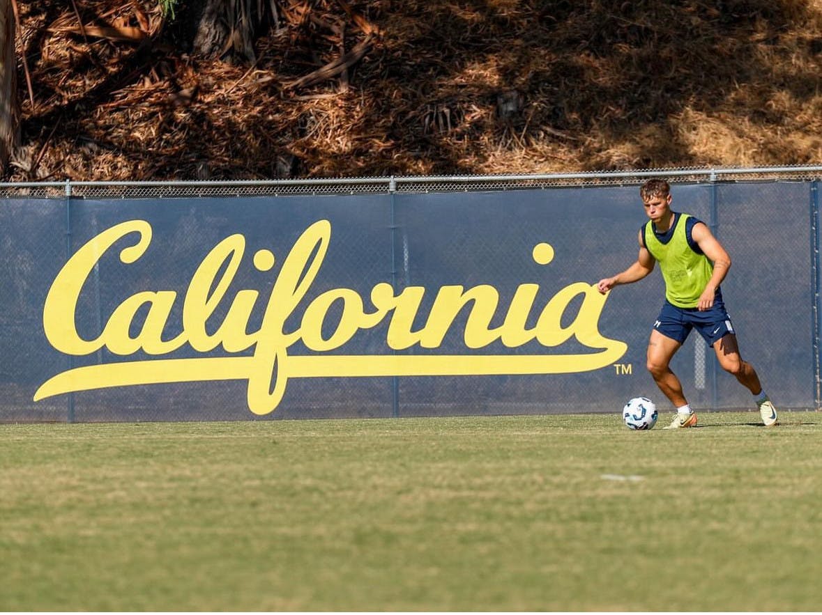 Senior defender Luc Mikula during a training session Friday at California.&nbsp;