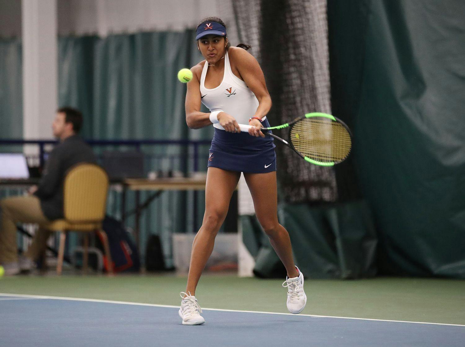 No. 11 sophomore Natasha Subhash had a rough start to her 2021 season, falling to Tar Heels No. 49 graduate student Makenna Jones.&nbsp;