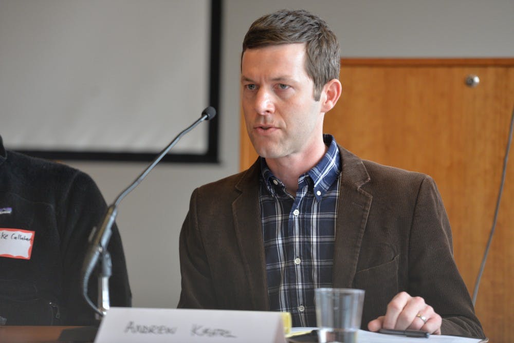 Andrew Kahrl, an associate professor of history and African-American studies at the University, speaks at the conference Saturday.&nbsp;