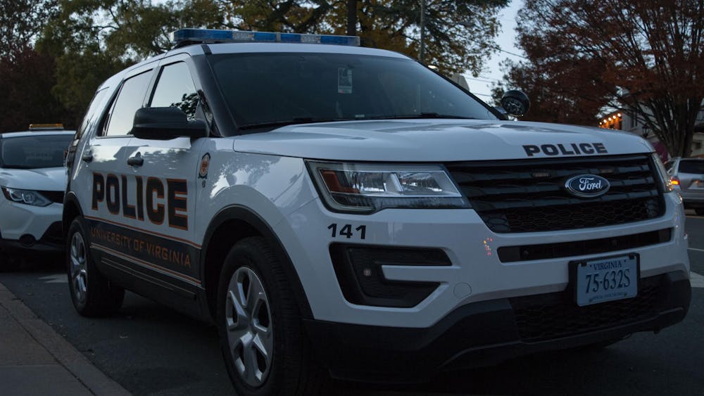 A University Police Department car on Grounds.