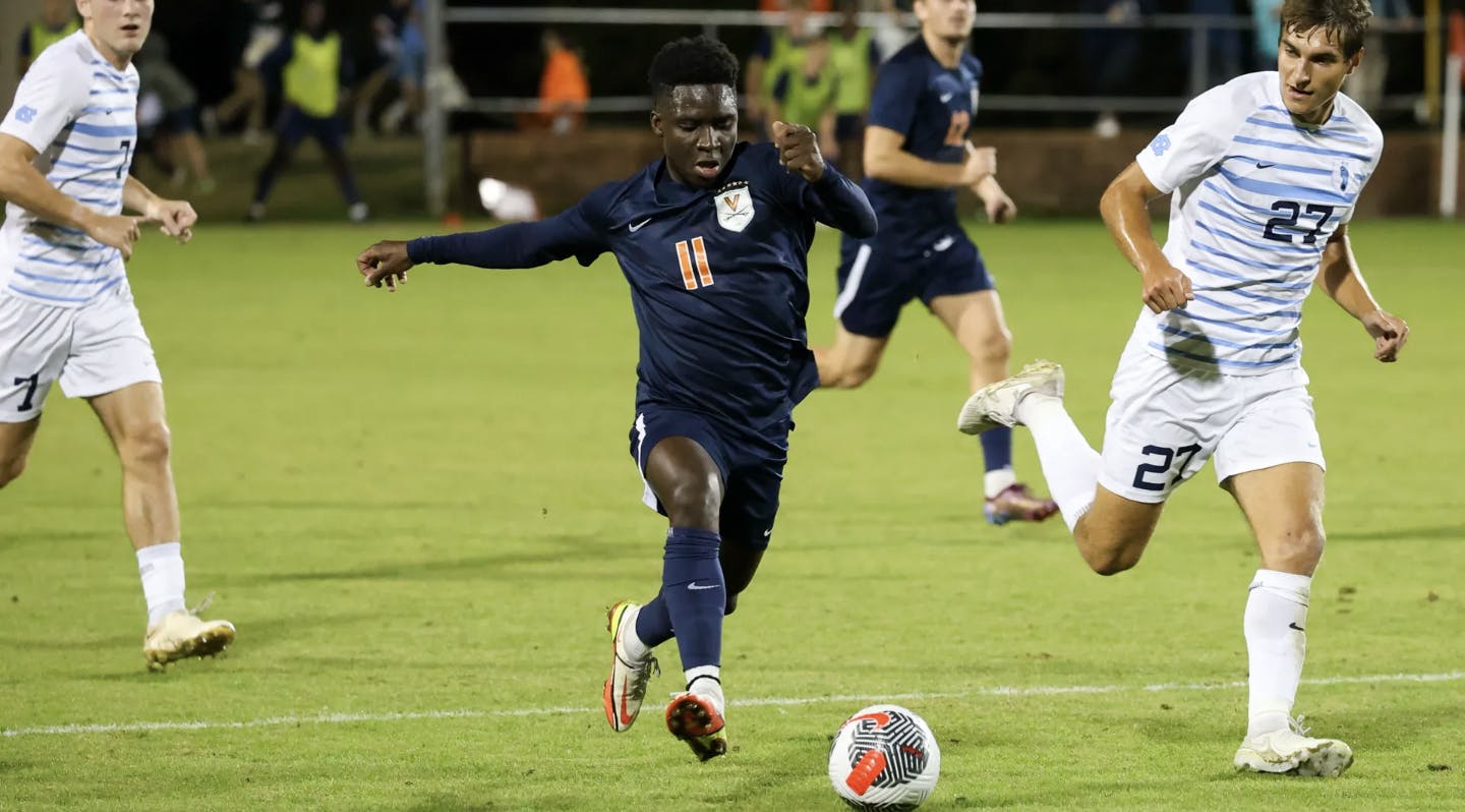 Senior midfielder Mouhameth Thiam scored the game's only goal in the 85th minute Friday night