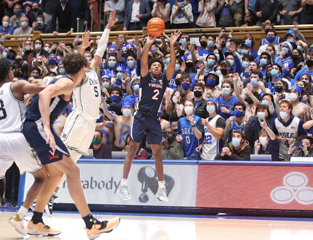 <p>Sophomore guard Reece Beekman stunned Duke with a last-second three-pointer in the first matchup between the two teams.</p>