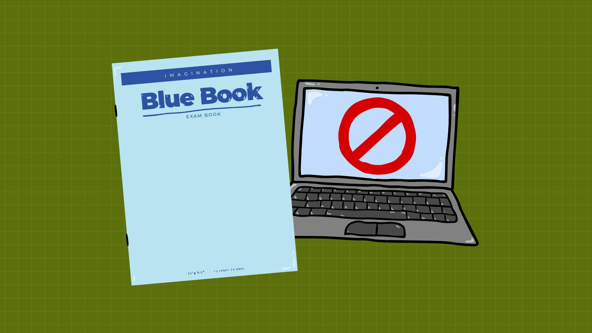 This increasing requirement of blue books for in-person written exams is on the rise especially in larger lecture settings.