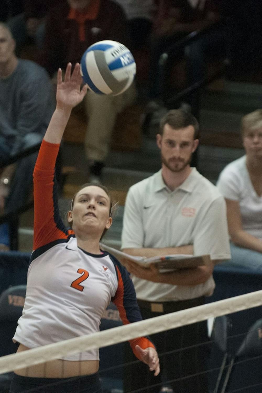 <p>Sophomore outside hitter Haley Kole had a team-high 12 kills in the Cavaliers' straight-sets loss to No. 11 North Carolina. </p>
