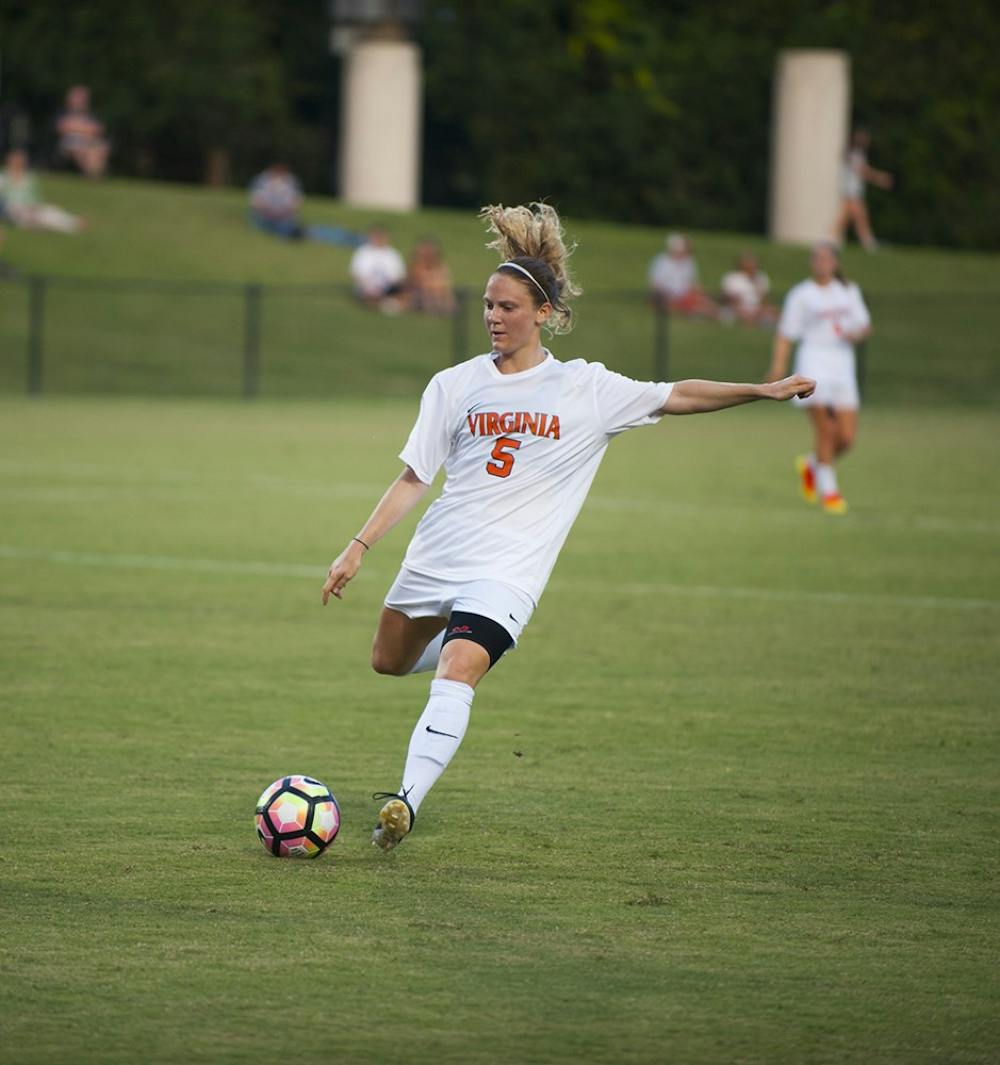 <p>Senior center back Kristen McNabb and the rest of then-No. 5&nbsp;Virginia&nbsp;benefited from a record crowd Friday&nbsp;at Klöckner Stadium. The Cavaliers topped No. 17&nbsp;Virginia Tech, 2-0,&nbsp;in the rivalry's&nbsp;most recent installment of the Commonwealth Clash.&nbsp;&nbsp;</p>