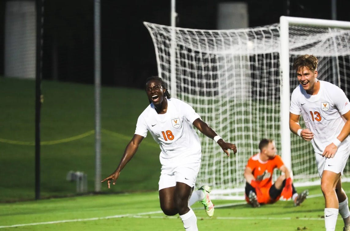 Sophomore forward Kome Ubogu scored the Cavaliers' fourth and final goal of the evening.