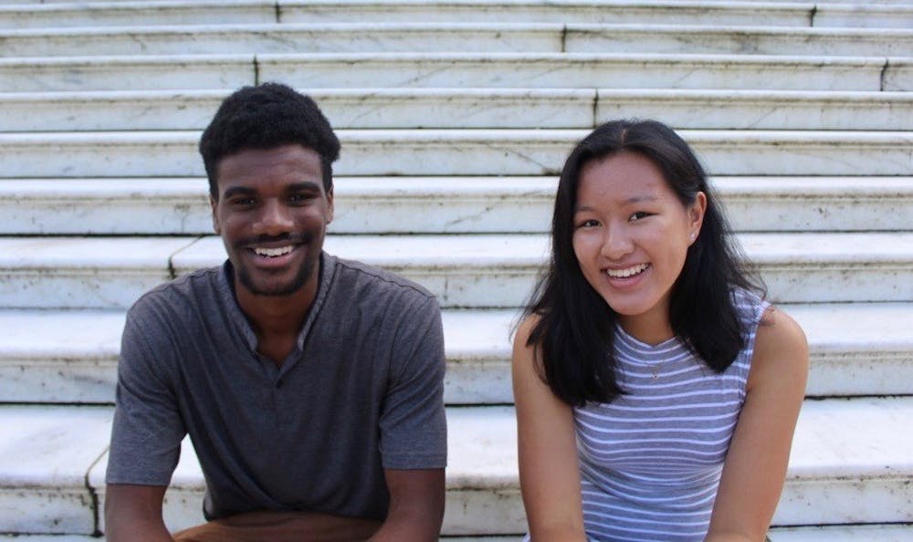 <p>First Year Council President Denzel Mitchell (left) and Vice President Jennifer Lin (right)</p>