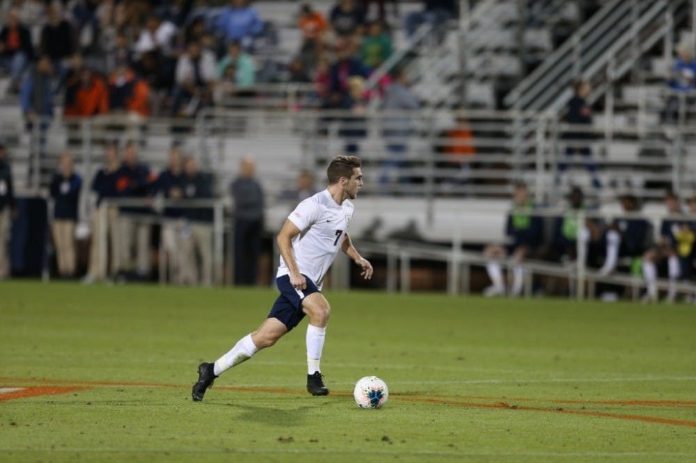 Sophomore forward Daniel Steedman had four of Virginia's 14 shots of the night.&nbsp;
