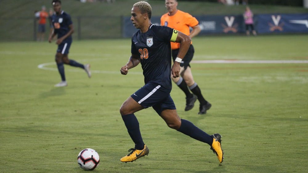 Senior defender Robin Afamefuna scored his first goal of the season against George Washington.