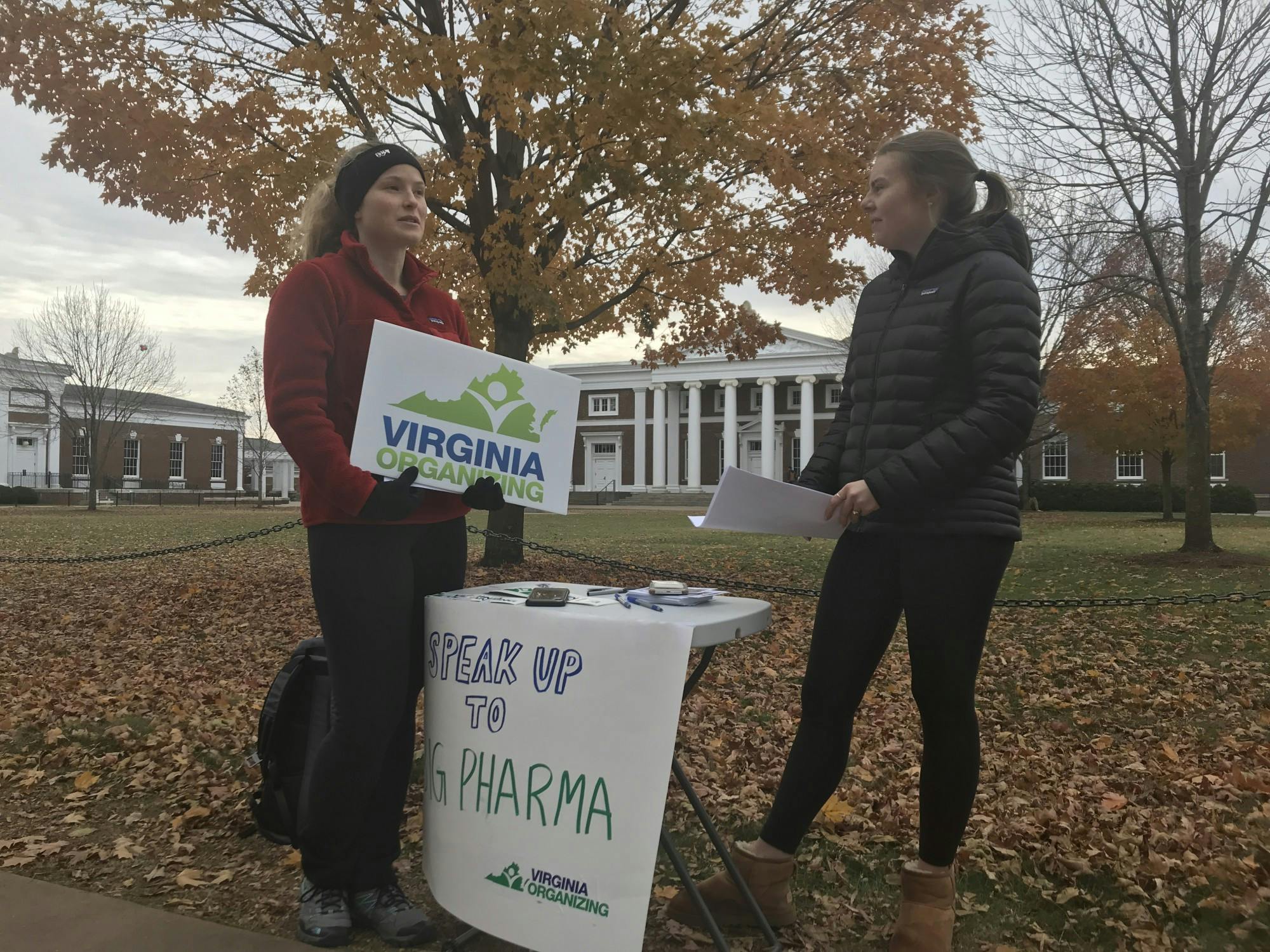 Novak and Westerhof asked students and passersby to write postcard messages to representatives on Capitol Hill. 