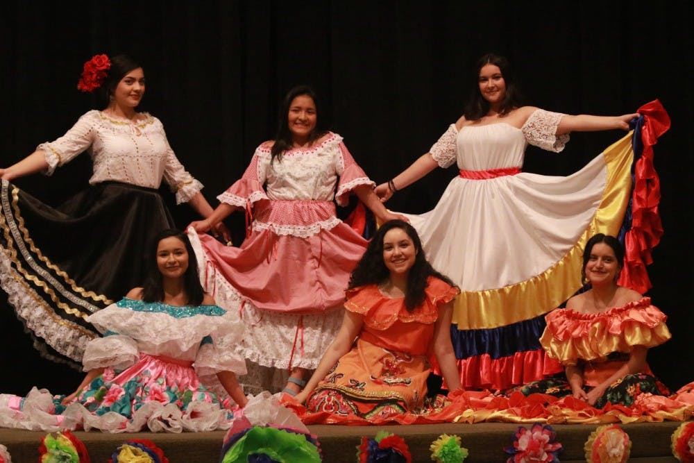The first portion of the Cultura Showcase was a display of traditional Colombian dresses, handmade by third-year College student and Student Director of the Multicultural Center Natalie Romero’s grandma.