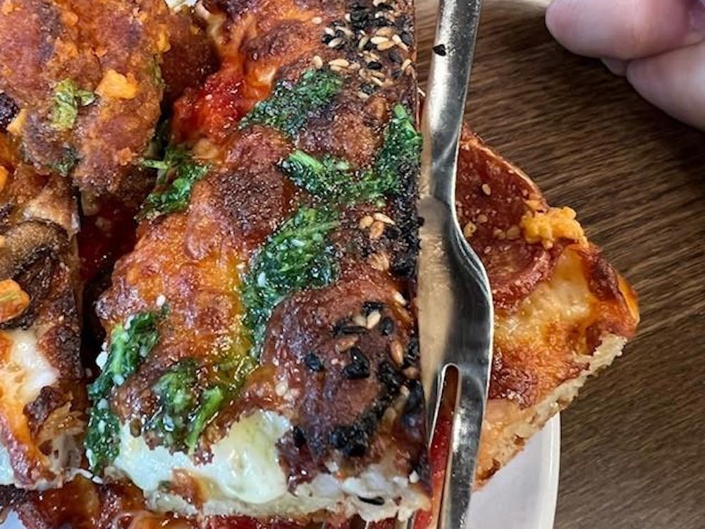 Emmy Squared is a Brooklyn-based restaurant that serves Detroit-style pizza and recently expanded into Charlottesville.
