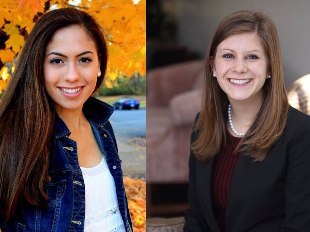 Raiya Al-Nsour, vice chair for Women and Gender Affairs (left), and Student Council President Sarah Kenny (right)