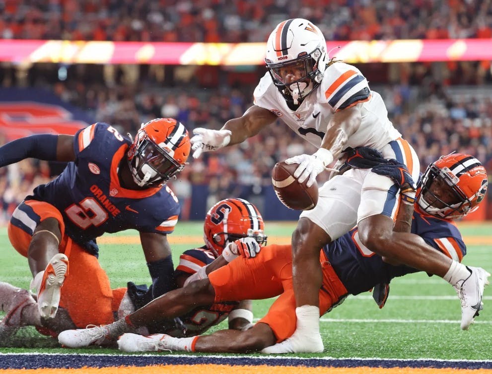 Senior running back Perris Jones scores a touchdown in the third quarter Friday night.