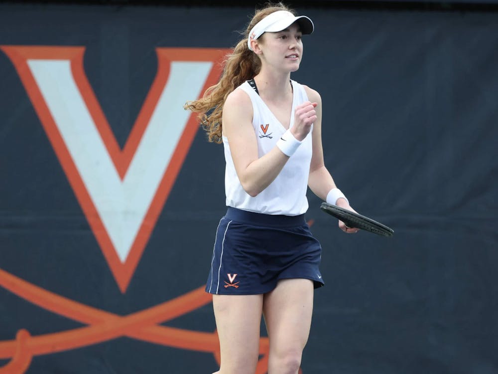 Graduate student Julia Adams won her doubles match with Melodie Collard against Miami