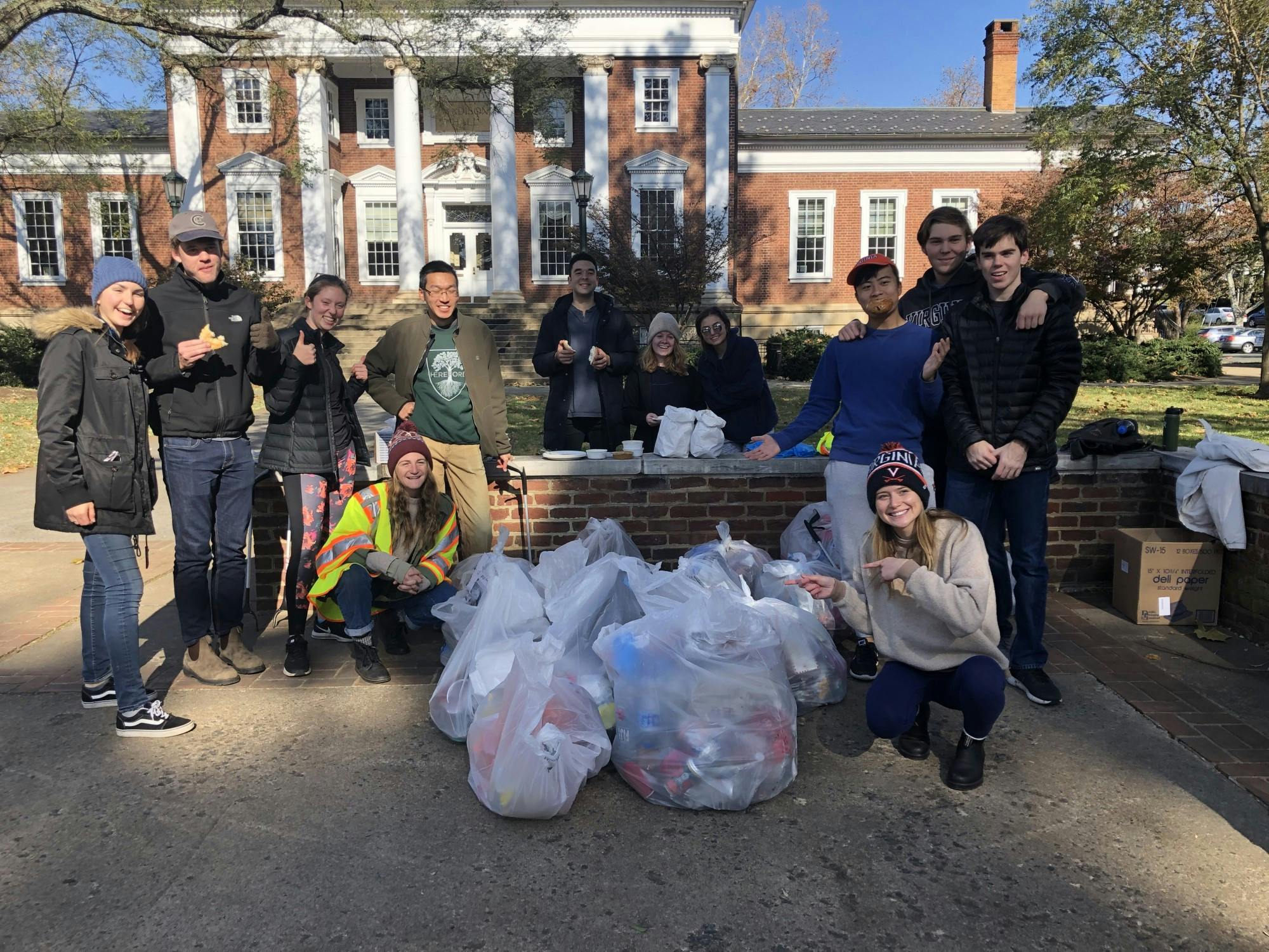 Students came from every class and with different interests in majors, but they all came together for the same purpose — to support the cleanliness and sustainability of Grounds at U.Va.
