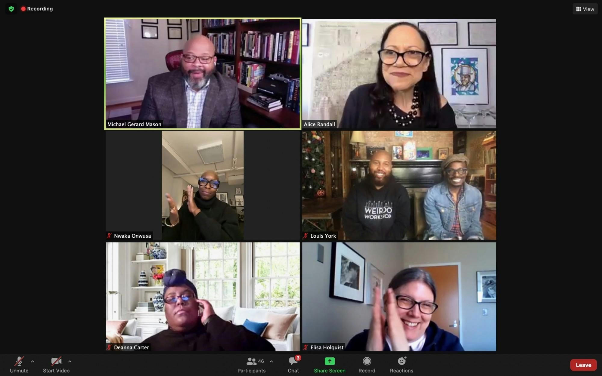 The event's speakers represented the different mediums of art that Randall hoped to uplift through her project.&nbsp;