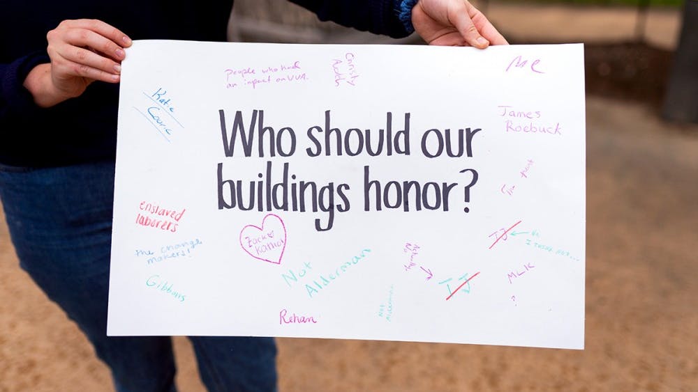 The theme for Monday’s tour was "Who should our buildings honor?"