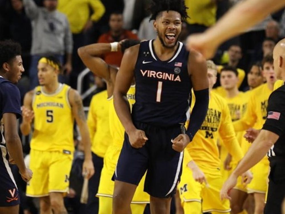 Graduate student guard Jayden Gardner celebrates after helping in the game-clinching stop as time expired.