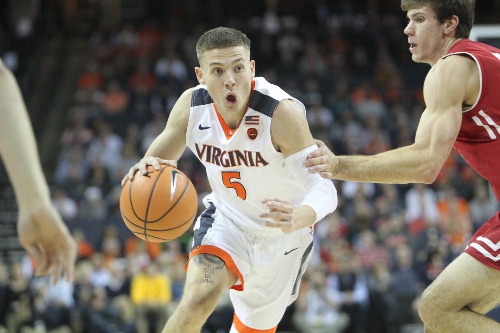 Sophomore guard Kyle Guy leads the Virginia men's basketball team, averaging 16.8 points per game.&nbsp;
