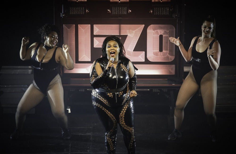 Lizzo performs at the Palace Theatre in St. Paul in 2018.&nbsp;