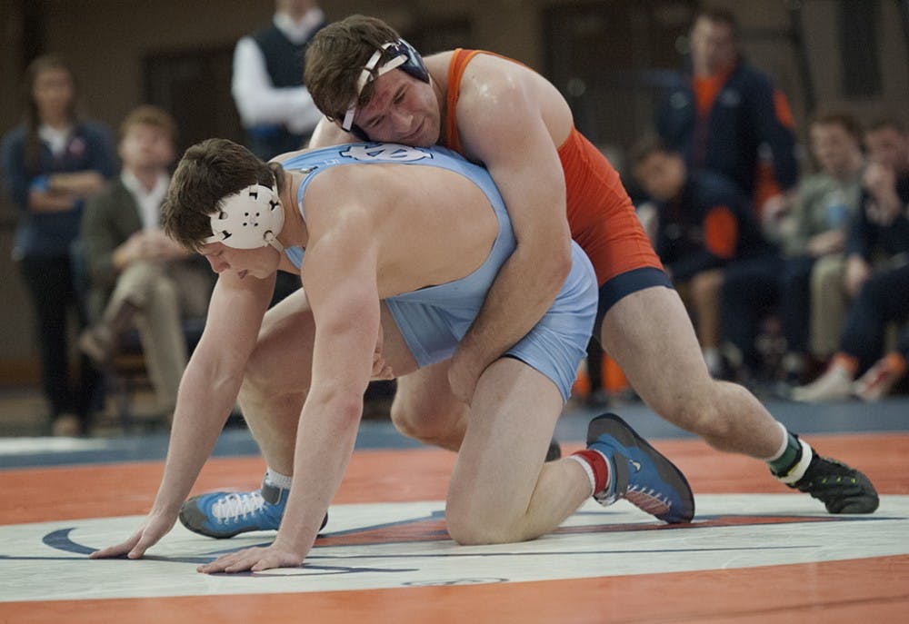 <p>Virginia senior Patrick Gillen scored a major decision over North Carolina redshirt freshman Cory Daniel. Gillen got his first two conference dual wins of the season Friday and Saturday.</p>