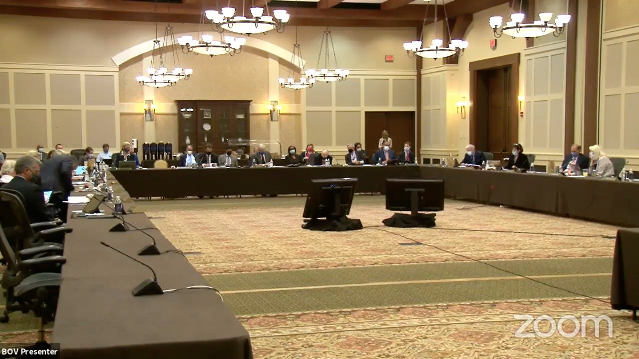 At Friday's meeting, University President Jim Ryan described the University's reopening so far and Director of Athletics Carla Williams provided an update on student athletes' return to Grounds.