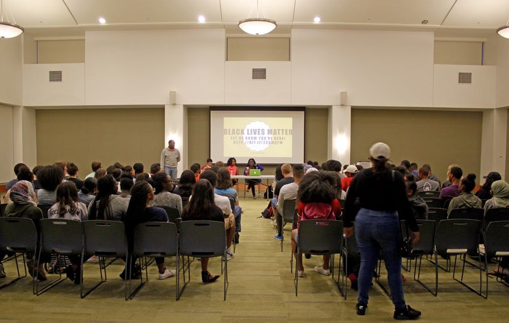 <p>Students attended a&nbsp;BSA meeting and shared feelings&nbsp;following the die-in last Friday.</p>