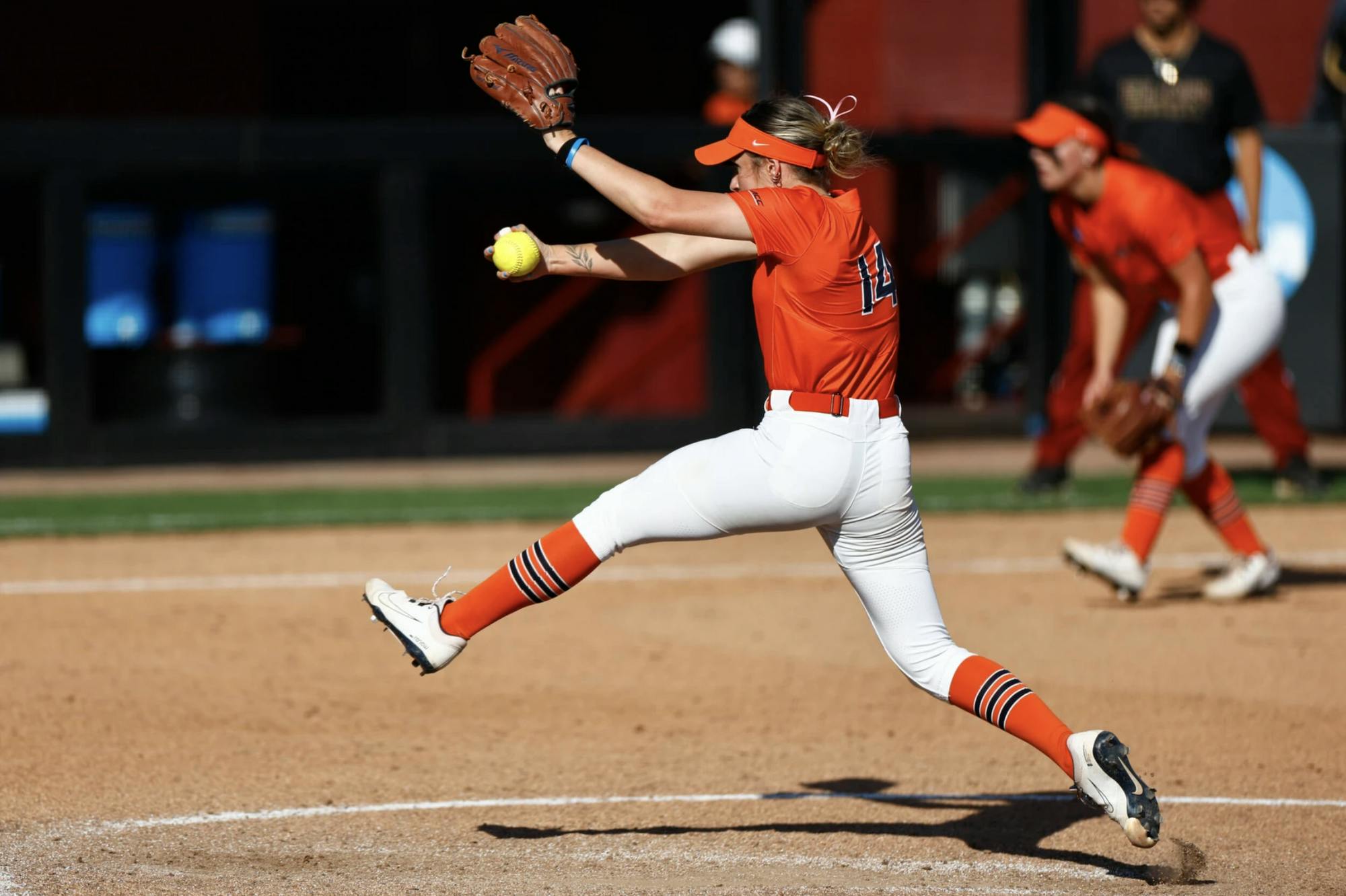 Senior pitcher Eden Bigham will lead a talented position group in 2026.