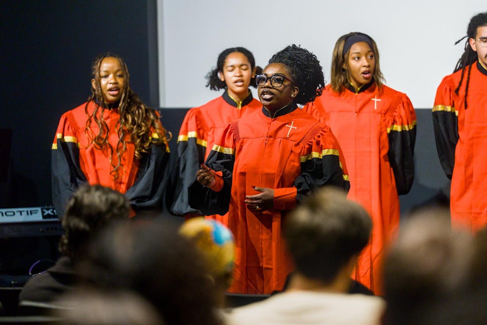 The Black Voices Gospel Choir, the second-oldest Black organization at the University, followed the a cappella performances with their rendition of “For Every Mountain” by The Kurt Carr Singers.