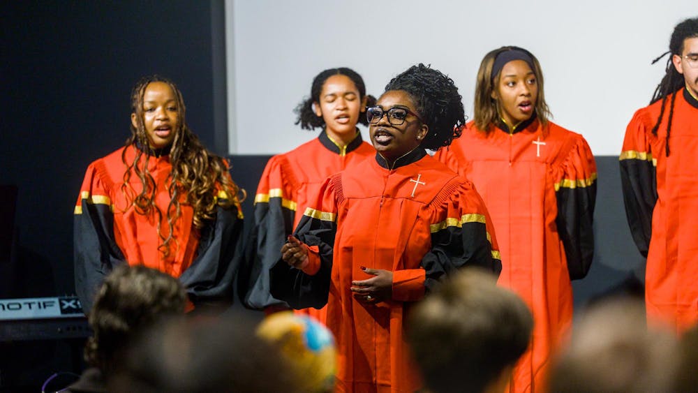 The Black Voices Gospel Choir, the second-oldest Black organization at the University, followed the a cappella performances with their rendition of “For Every Mountain” by The Kurt Carr Singers.