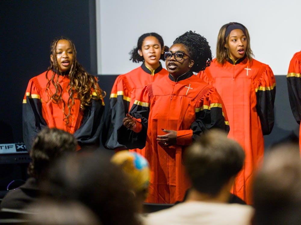 The Black Voices Gospel Choir, the second-oldest Black organization at the University, followed the a cappella performances with their rendition of “For Every Mountain” by The Kurt Carr Singers.