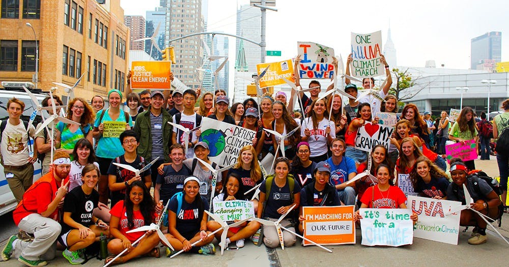 80 University students attended the Climate March in NYC Sunday.