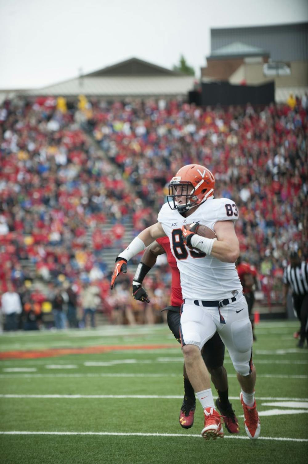 	<p>Tight End Jake McGee caught eight passes including one for a touchdown reception in the Cavaliers&#8217; loss to Maryland 27-26. </p>