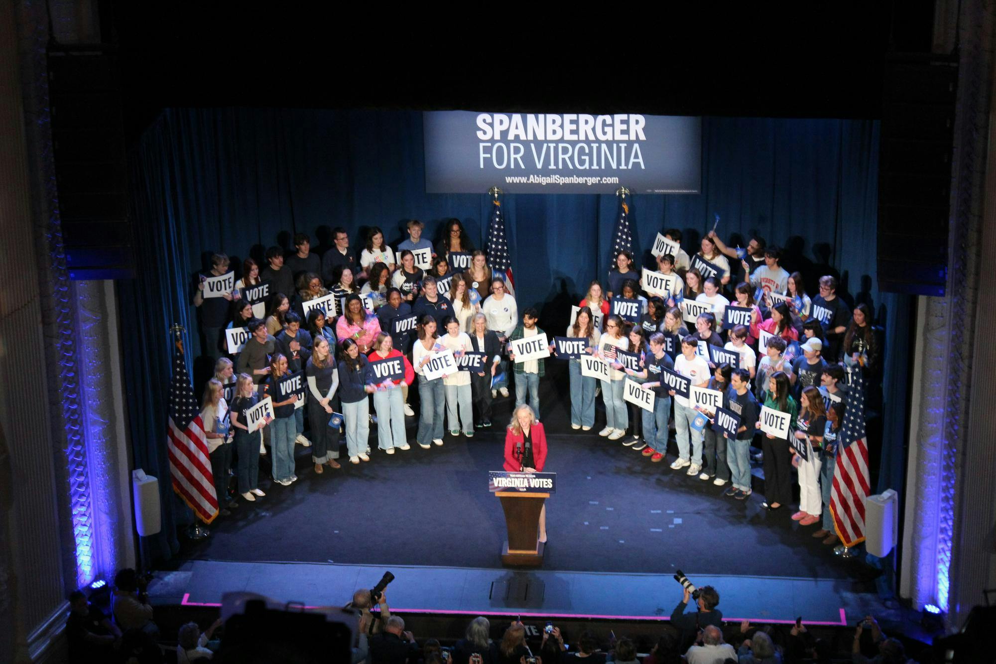 Spanberger hosted a rally in Charlottesville Oct. 21 leading up to November's election.