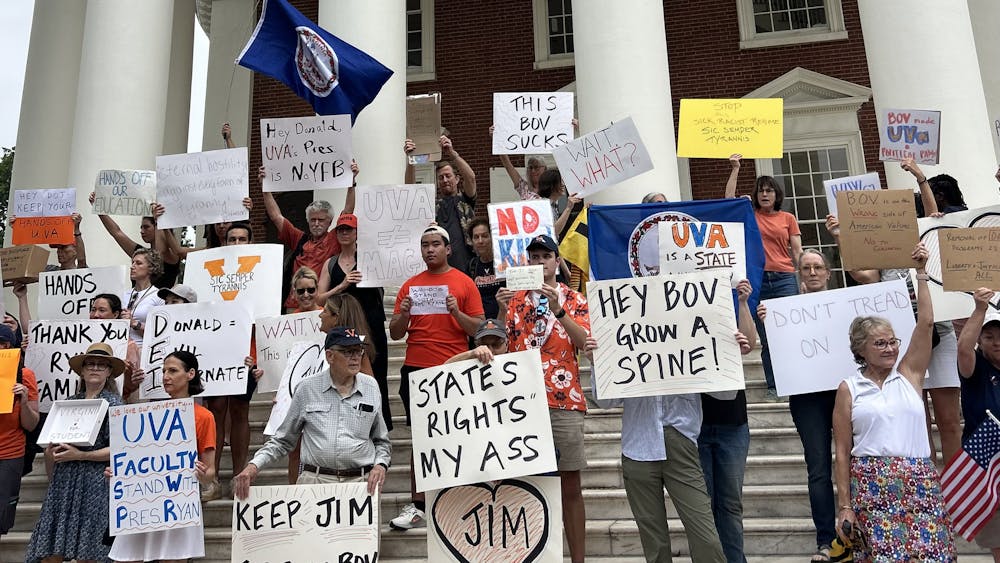 Many protestors noted their admiration for Ryan as a University leader and individual.