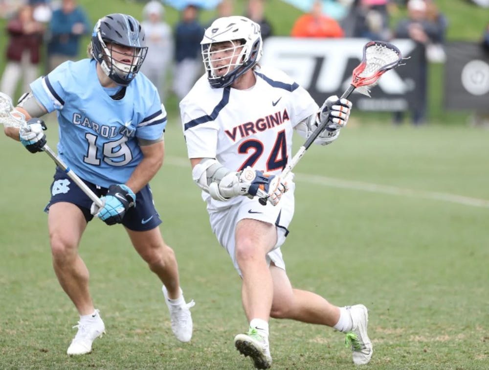 <p>Junior attackman Payton Cormier led the way for the Cavaliers, scoring four goals to along with an assist.</p>