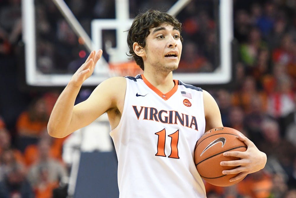 <p>Freshman guard Ty Jerome scored a career high 15 points to lead Virginia in scoring.</p>